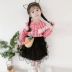 Han Fan gái kẻ sọc kẻ sọc cotton và áo lanh ngoại ngoại mùa thu 2019 bé áo ren trẻ em - Áo sơ mi áo sơ mi cho bé trai Áo sơ mi