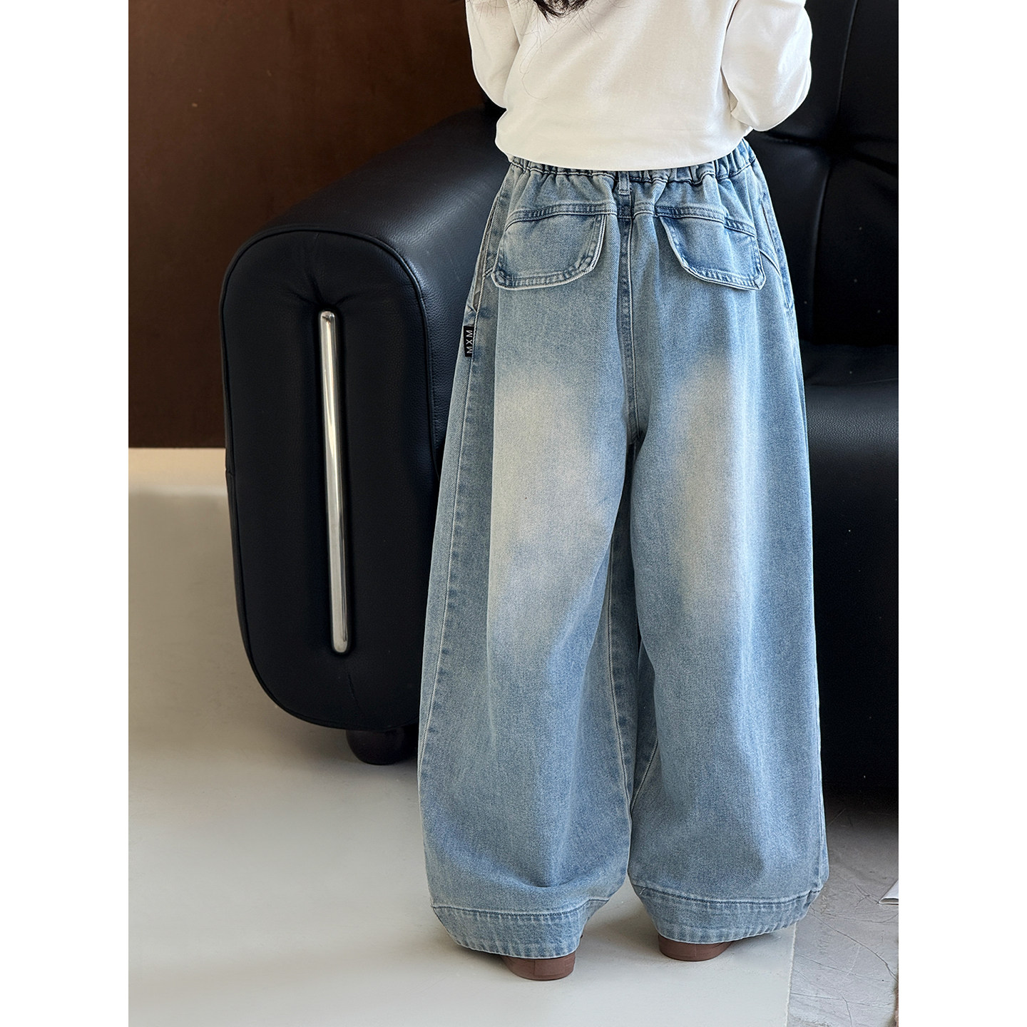 女童牛仔裤2026春季新款儿童弯刀裤洋气中大童韩版休闲裤子长裤潮,淘宝优惠券,粉丝福利购,淘宝优惠卷