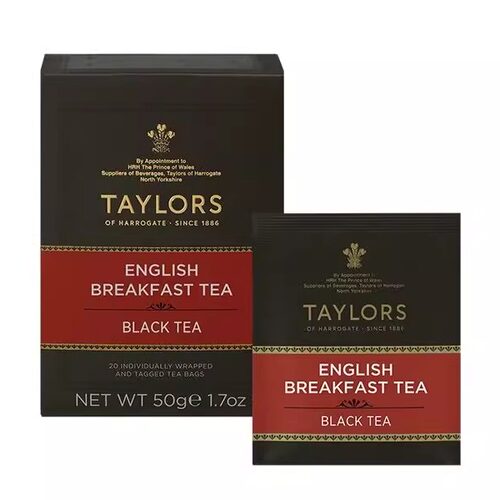 英国Yorkshire Tea泰勒约克夏红茶红牌80包早餐大吉岭伯爵吐司茶 - 图0