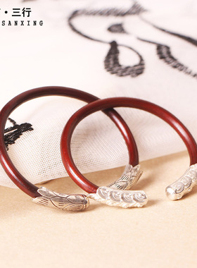 复古中国风情侣木新中式手镯个性