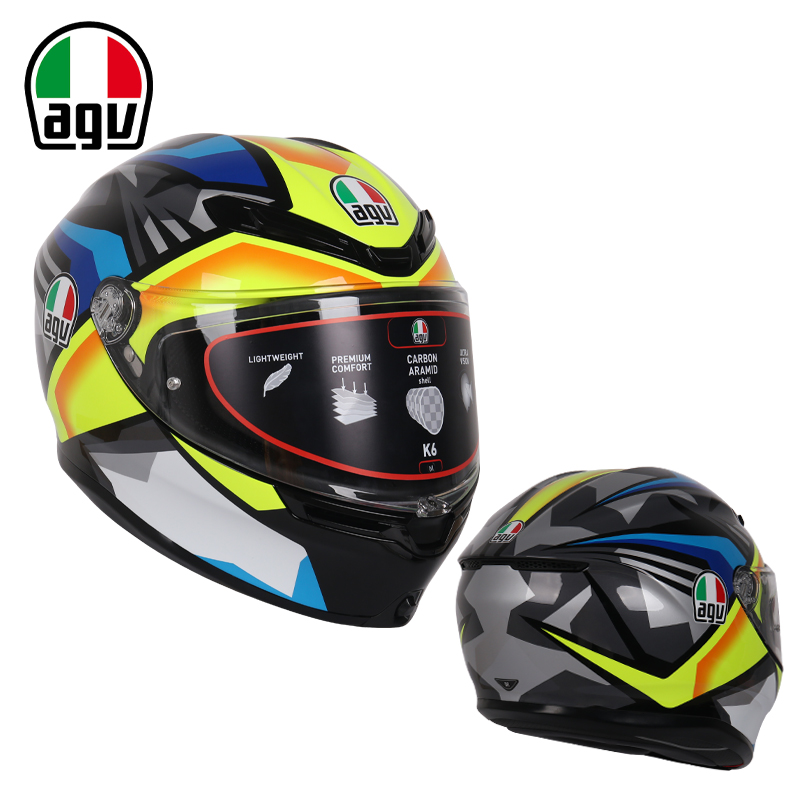 AGV K6骑行通勤摩托车头盔男女四季机车赛车全盔夏季安全帽K6S-图1