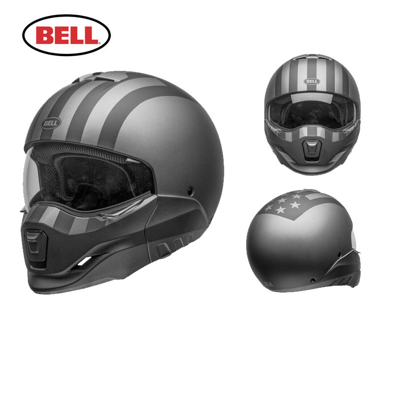 BELL BROOZER布罗泽复古全盔摩托车四季组合盔男女机车半盔头盔 - 图1