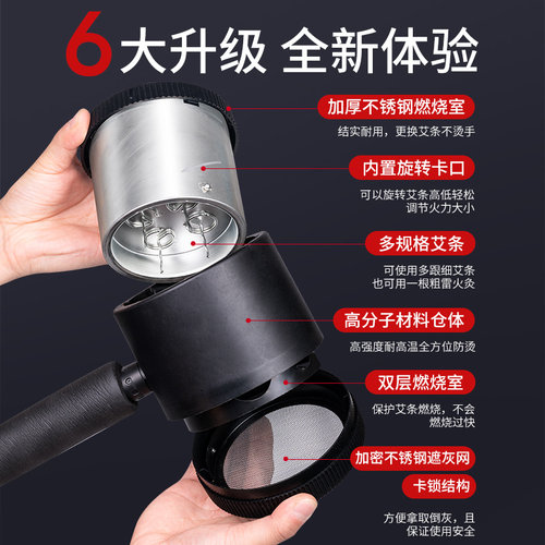 艾灸架排烟机神器家用悬灸工具支架子立式落地仪器一体机无烟新款 - 图1