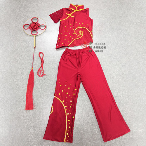 桃李杯中国结独舞舞蹈服演出服古典舞扇子舞表演服专业舞台装定制 - 图1