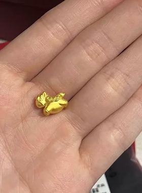 黄金包银首饰金马上有钱生肖马转运珠黄金色手链马年本命年手绳男