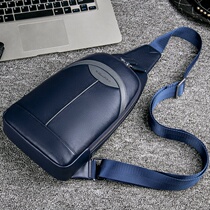 Paul Genuine Leather Mens Chest Bag New Tide Man Han Version Slanted Satchel Bag Man Bag Single Shoulder Bag Bull Leather Backpack Man
