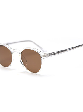 ins新款韩系板材脚复古偏光太阳眼镜男女时尚个性网红小框墨镜潮