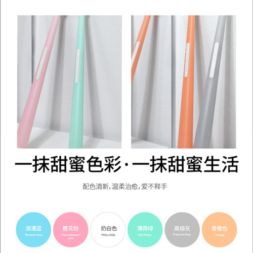 2032家庭装护龈洁齿细软毛牙刷长短刷头六色可选商超爆款特价大促 - 图1