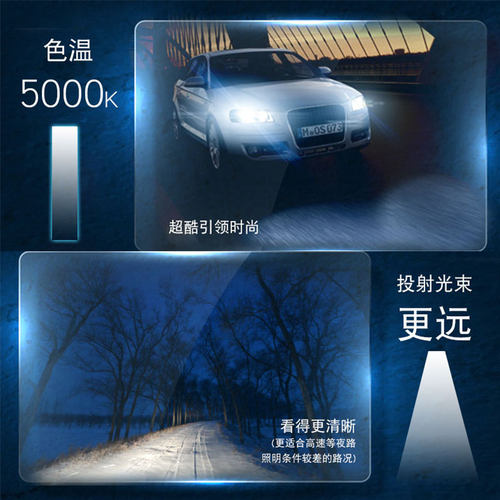 欧司朗炫蓝5000K白光卤素灯泡H11近光灯雾灯HB3/9005远近一体大灯 - 图0