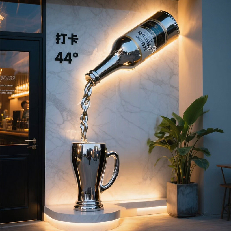户外啤酒杯背景墙壁饰雕塑 酒吧KTV酒馆门口打卡落地门头装饰摆件,淘宝优惠券,粉丝福利购,淘宝优惠卷