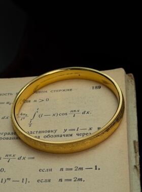 千夕 足金999百福手镯黄金手镯女款情人节生日礼物送女友