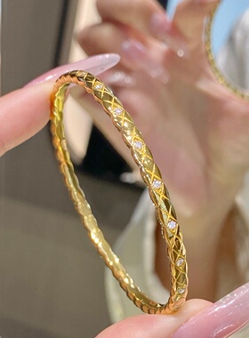 千夕 足金9995G小香手镯黄金手镯女款情人节生日礼物送女友老婆