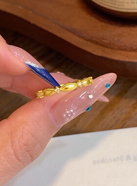 千夕足金999迪卡戒指黄金戒指女款送女友七夕情人节生日礼物