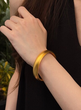千夕 足金999中号轮胎手镯黄金手镯女情侣情人节生日礼物送女友