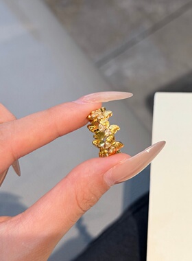千夕 足金9995D梦蝶戒指黄金戒指女款求婚情人节生日礼物送女友