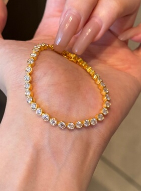 千夕 足金999小泡泡手链黄金手饰女款七夕情人节生日礼物送女友