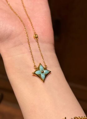 千夕 足金999绿色老花套链黄金手链女款七夕情人节生日礼物送女友