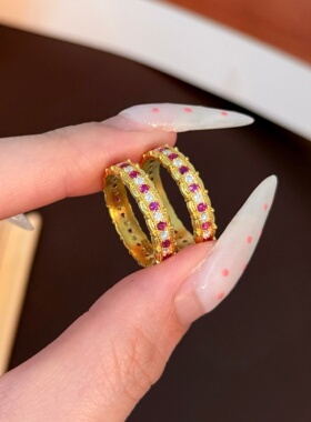 千夕 足金999鸿福相随戒指黄金戒指女款求婚情人节生日礼物送女友