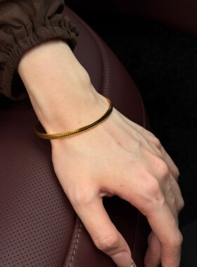 千夕 足金999细闪米字手镯黄金手镯女款情人节生日礼物送女友老婆