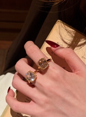 千夕足金999白玫瑰方糖戒黄金戒指女款送女友七夕情人节生日礼物