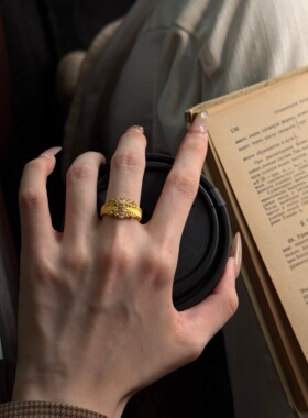 千夕足金9995D水滴星辰戒黄金戒指女款送女友七夕情人节生日礼物