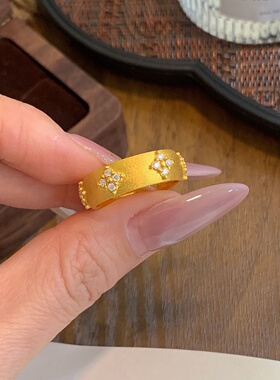 千夕足金9995D万花筒戒黄金戒指女款送女友七夕情人节生日礼物