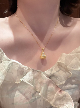 千夕 足金999福禄双全黄金吊坠春节情人节生日礼物送女友送长辈