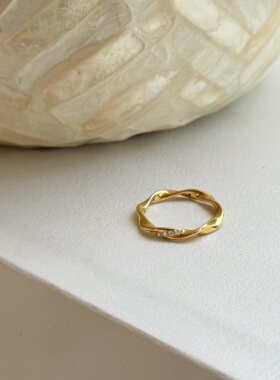 千夕足金9996D莫比乌斯戒黄金戒指女款送女友情人节生日礼物