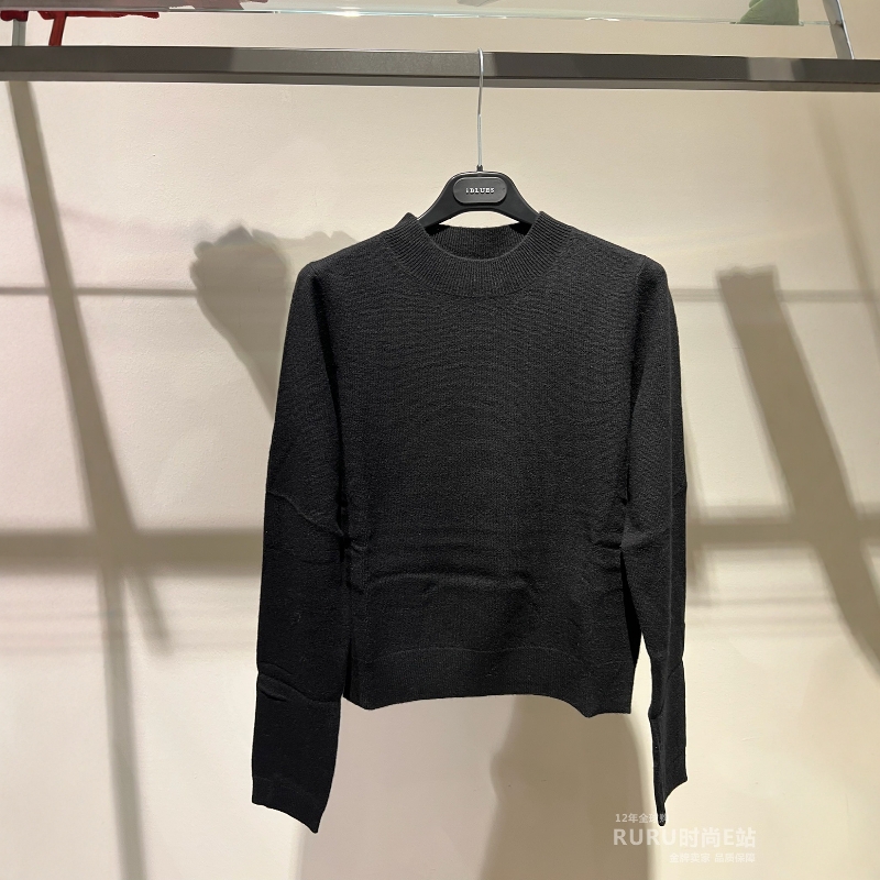 意大利正品代购 iblues 25秋冬VELES 女士简约百搭羊毛长袖针织衫 - 图2