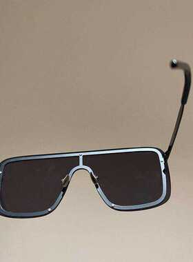 无边框设计方款墨镜太阳镜女