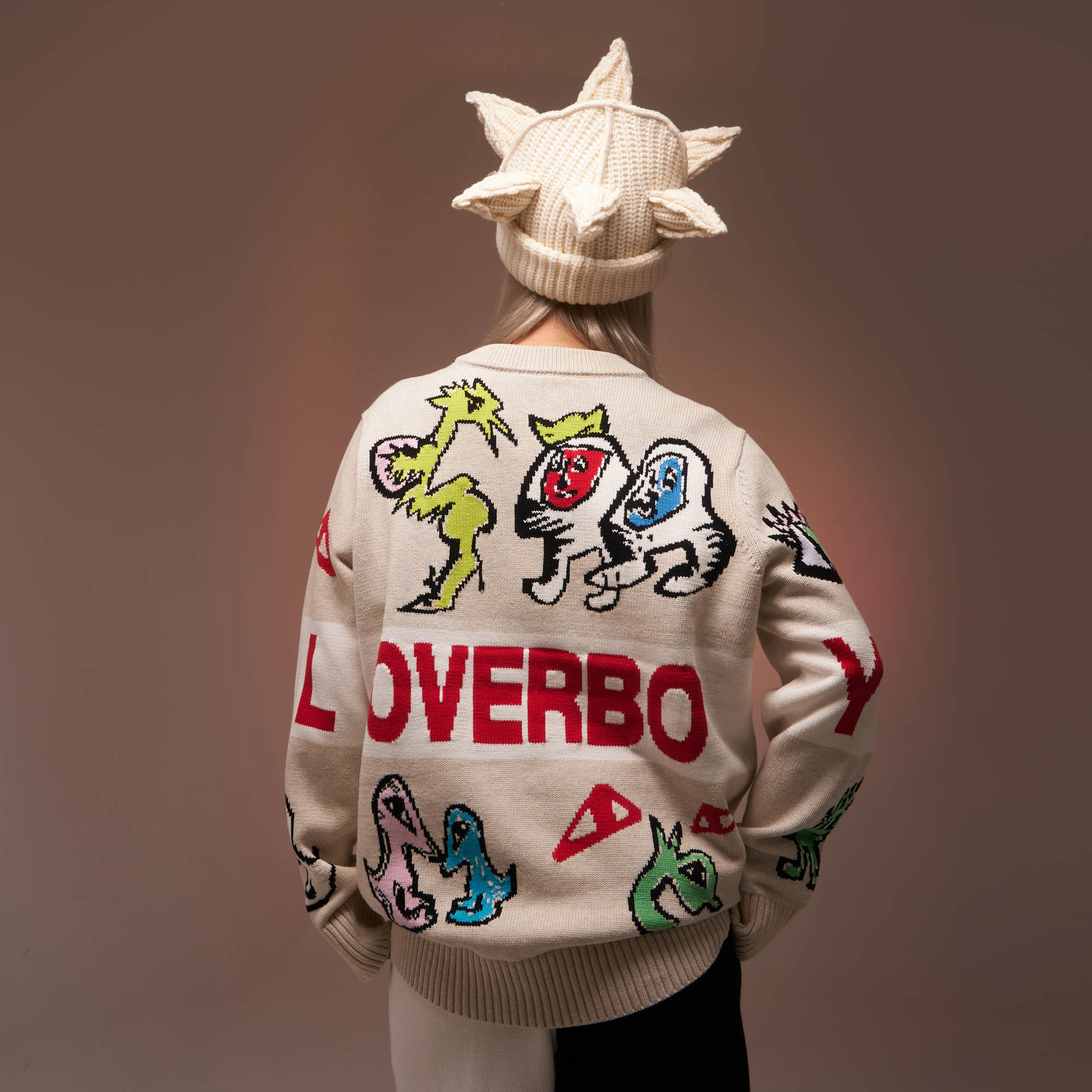 Charles Jeffrey LOVERBOY CJL春季字母logo创意潮流套头针织衫-图2