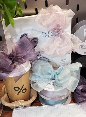 Milkcocoa韩国设计师款日本丝带蝴蝶蝶结发饰边夹头饰弹簧夹J