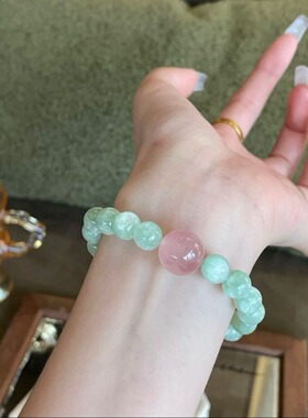 天然翠祖母小清新原創設計手鏈女