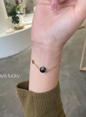 金曜石转运珠天然水晶闺蜜手链女