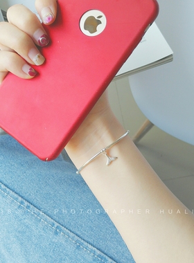 海豚庇护幸福纯银女生天然海蓝宝