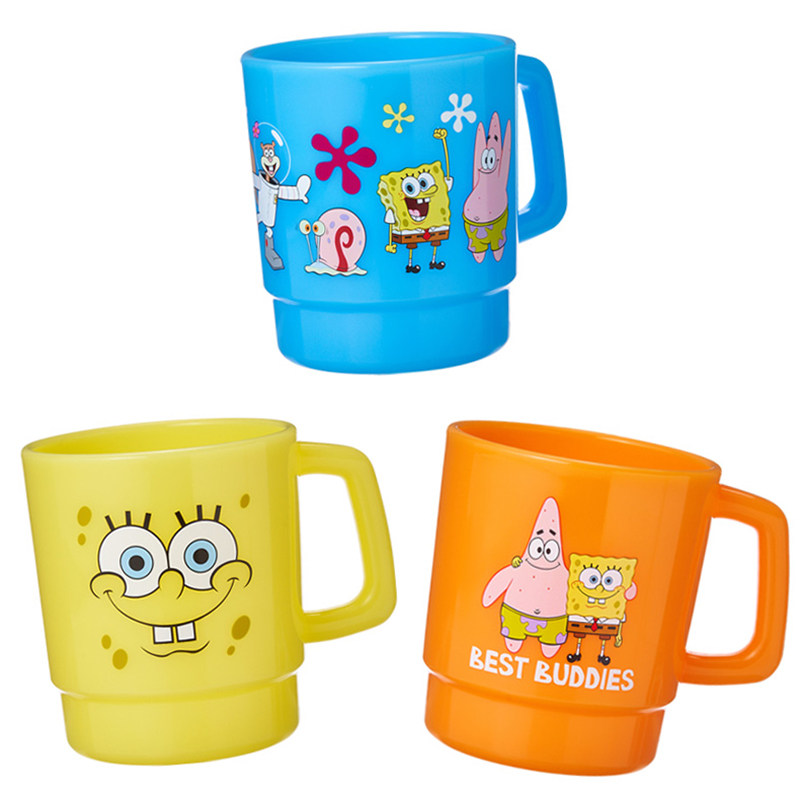 现货日本制海绵宝宝派大星可爱卡通耐摔刷牙漱口喝水牛奶杯350ml,淘宝优惠券,粉丝福利购,淘宝优惠卷