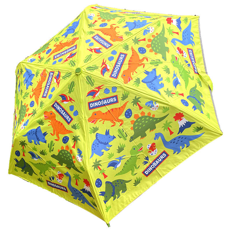 现货日本买回skater恐龙可爱卡通幼儿园儿童学生长柄折叠透明雨伞