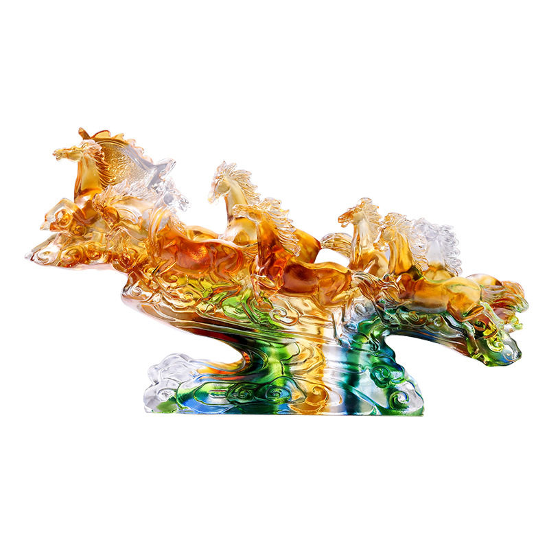 琉璃马摆件工艺品马到成功办公室中式高档礼品书房装饰升职礼物