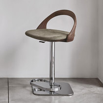 Italian Minimalist Lift Bar Chair Home Minimalist Modern Genuine Leather Island Bench High Footstool Bar Outdoor Designer