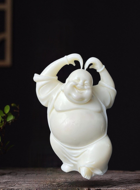 招财弥勒佛像摆件家居办公桌饰品