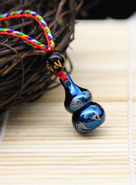 金色钛钢防水小孩葫芦吊坠