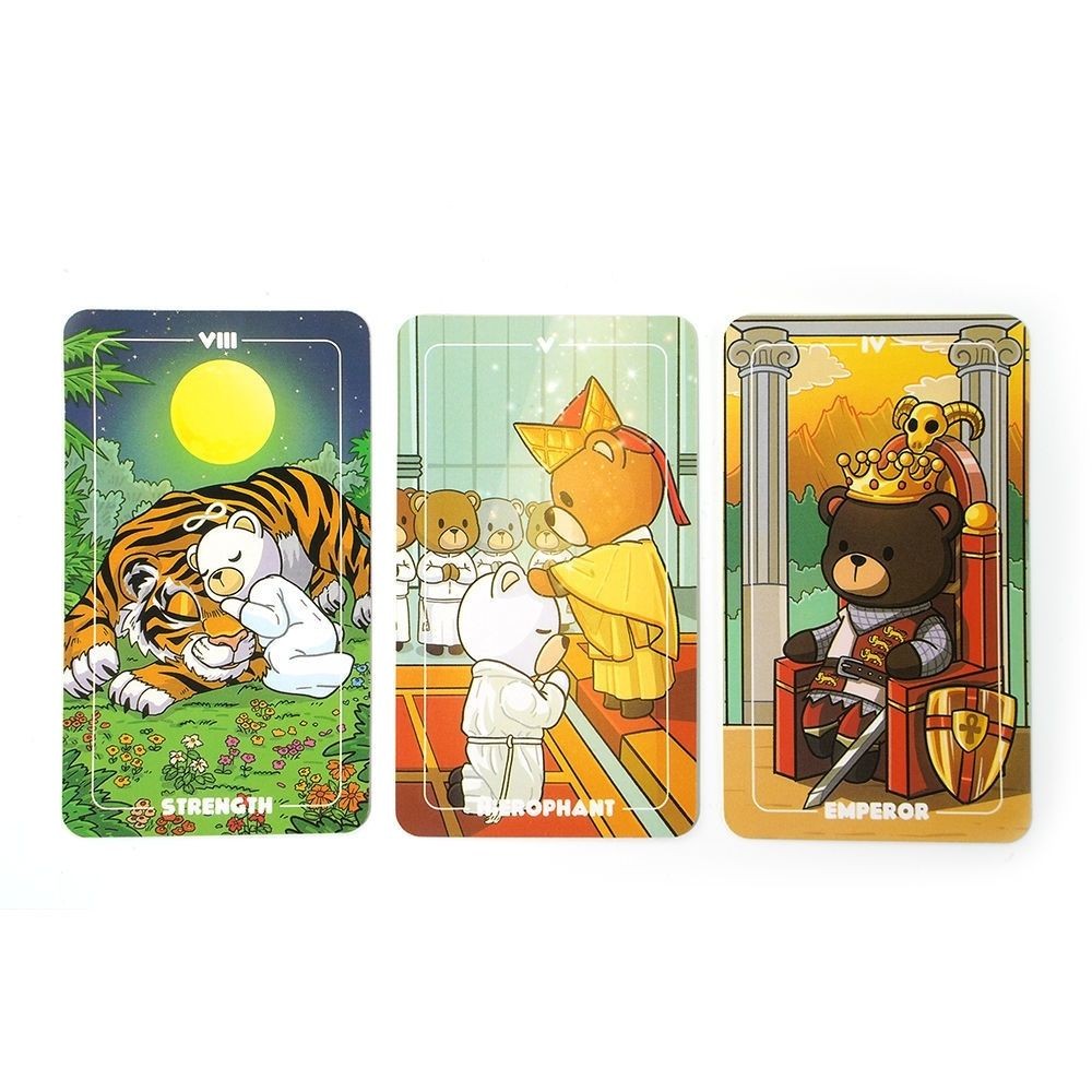 包邮 Teddy Tarot ver.2泰迪熊塔罗牌第二版 7*12CM英文桌游卡牌-图1