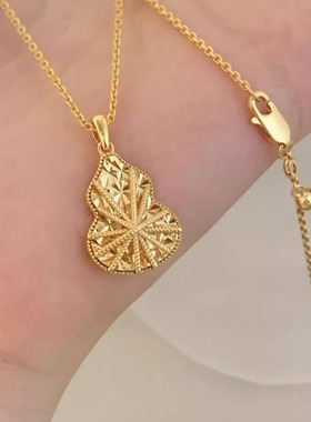 Earth's poetry福禄拉丝葫芦S925中式轻奢通勤百搭项链