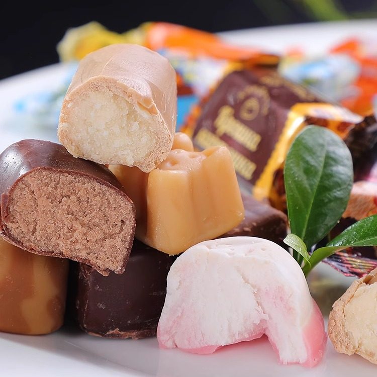 俄罗斯进口混合巧克力糖果夹心糖婚庆喜糖过年新年货散装圣诞礼盒,淘宝优惠券,粉丝福利购,淘宝优惠卷