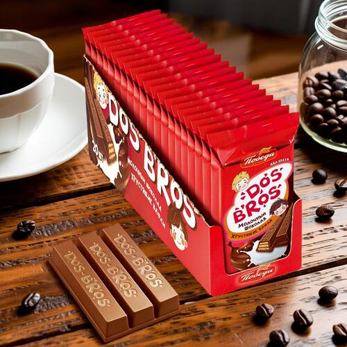 俄罗斯进口胜利牛奶巧克力威化饼干椰子芒果太妃爆米花休闲零食 - 图3