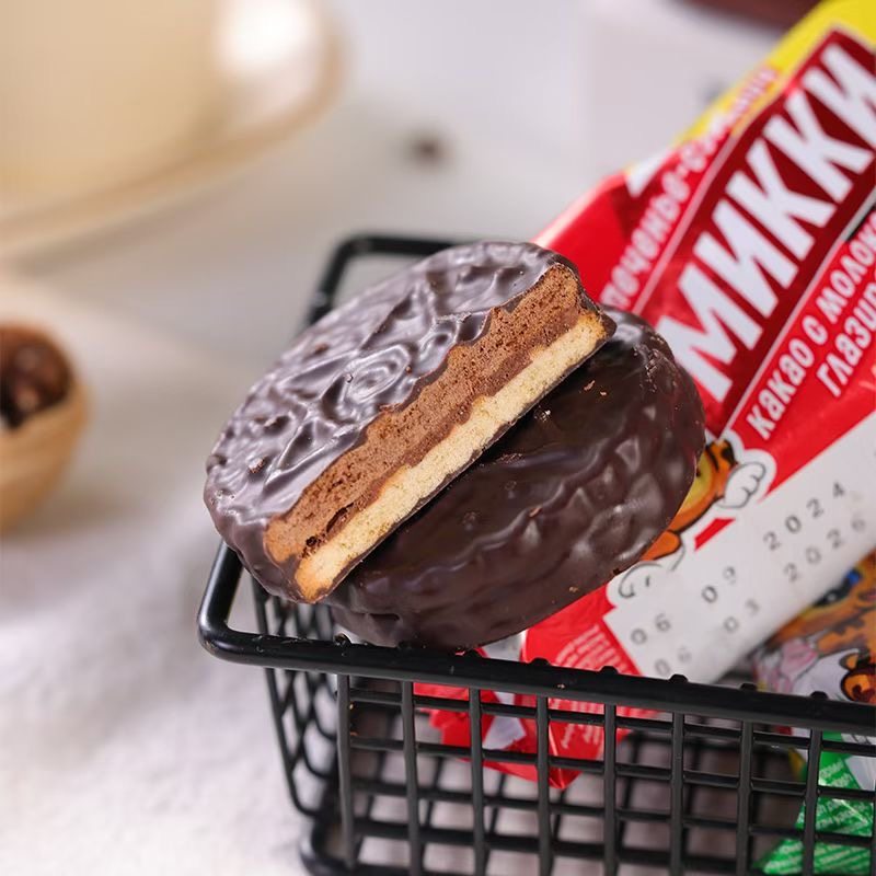 临期拉迈尔三明治夹心饼干俄罗斯原装进口巧克力牛奶榛子网红零食,淘宝优惠券,粉丝福利购,淘宝优惠卷