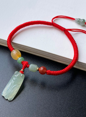 天然一鸣惊人挂坠学生编织手绳