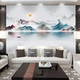 Landscape painting background wall stickers living room landscape painting wall stickers