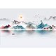 Landscape painting background wall stickers living room landscape painting wall stickers