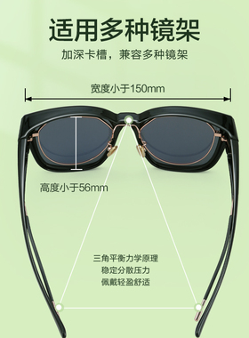 普莱斯近视开车专用偏光套镜